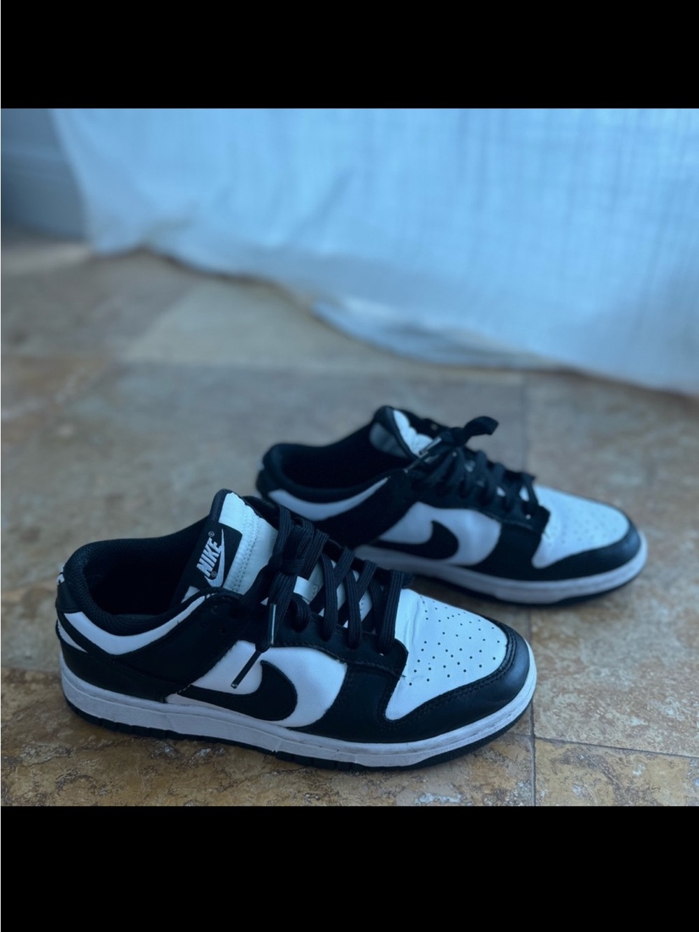 Nike Dunk Low Black White Panda Sneakers | Women’s Size 8.5 - Picture 2 of 4